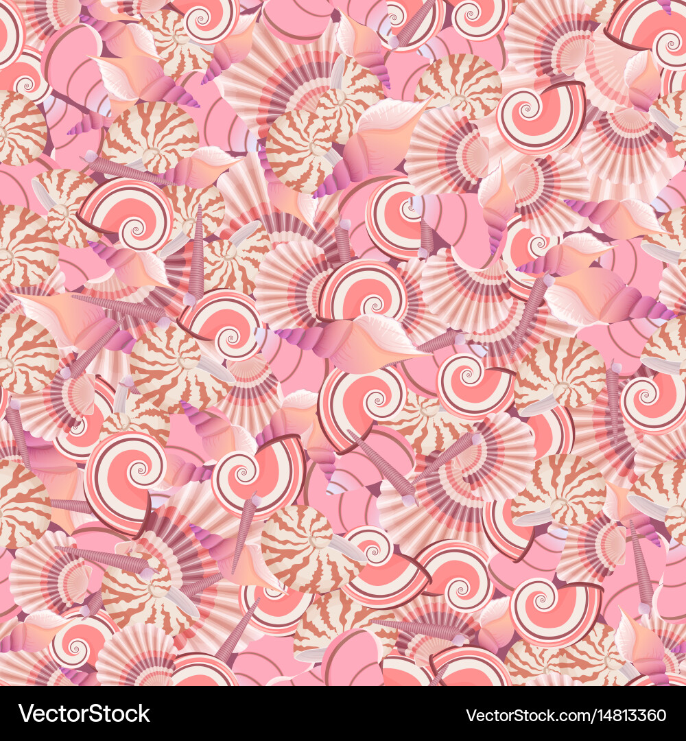 Seashell Pattern - Ocean Waves vector image