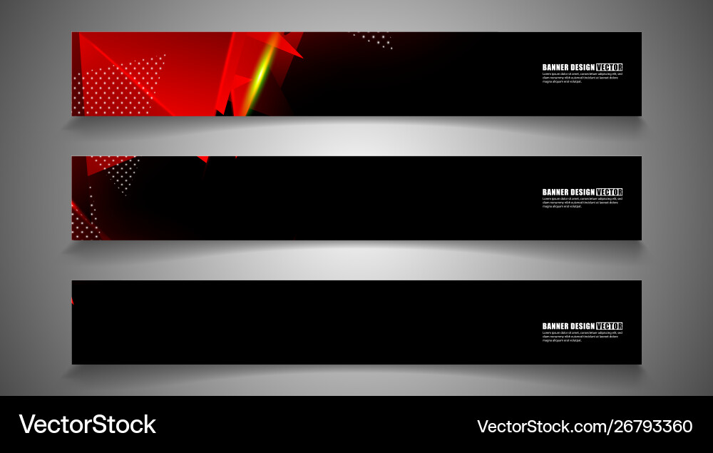 Set Dreieck Hintergrund Licht Header Banner Set Dreieck Hintergrund Licht Header Banner vektorbild