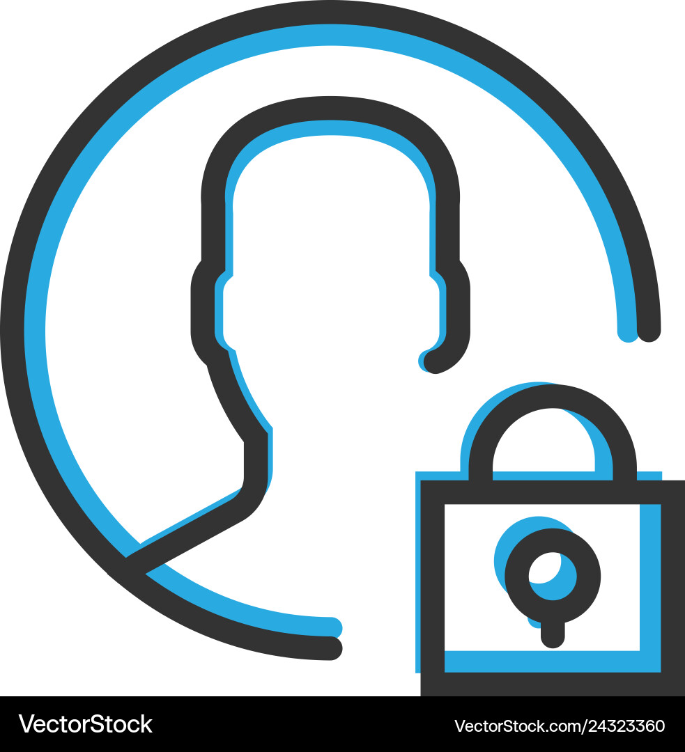 User icon design interaction line User icon design interaction line vector image