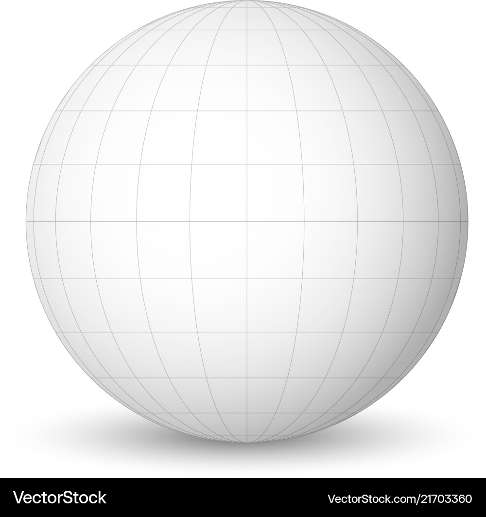 Vorderansicht leerer Planet Erde weißer Globus Vorderansicht leerer Planet Erde weißer Globus vektorbild