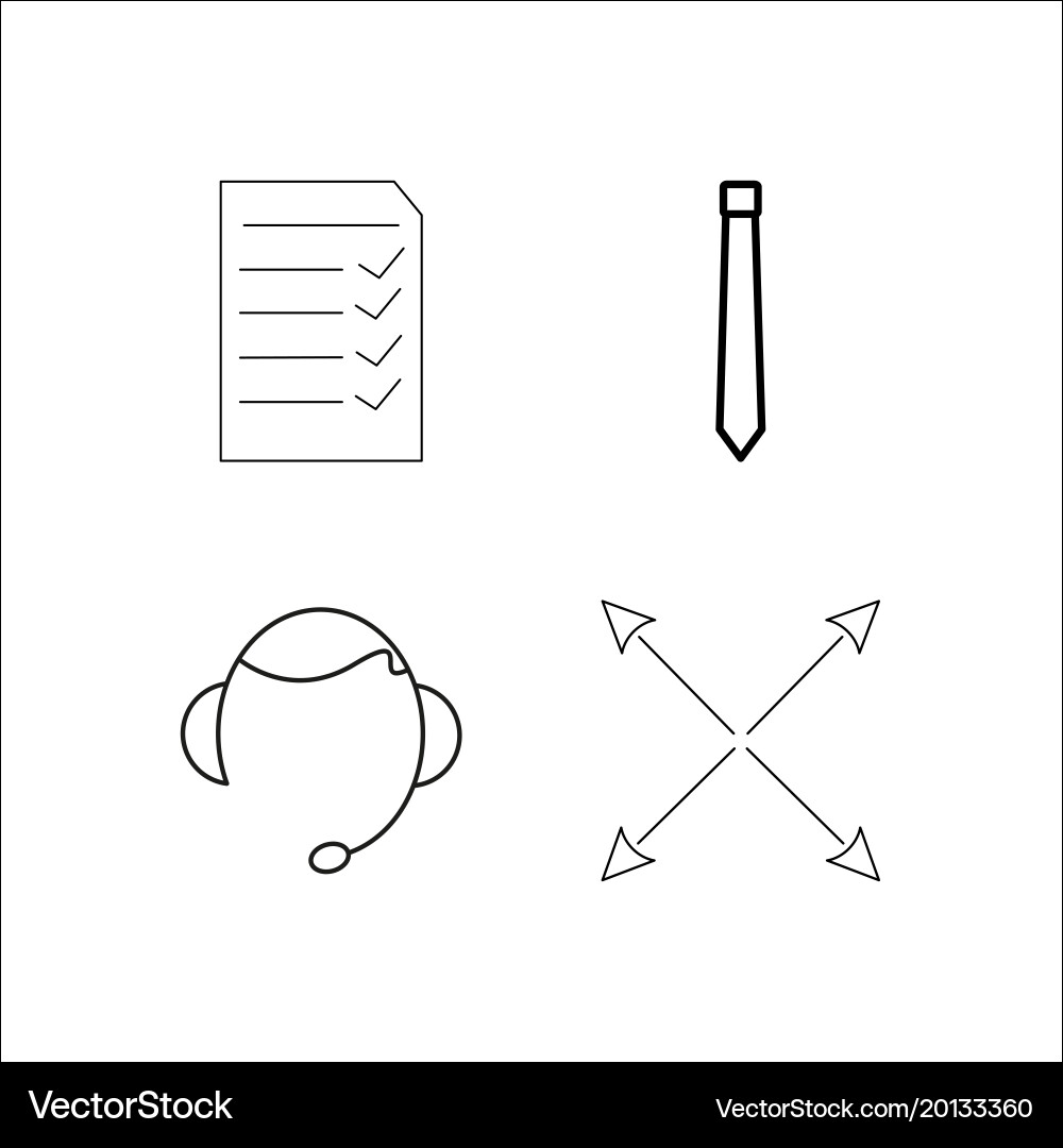 Web simple linear icon setsimple outline icons vector image