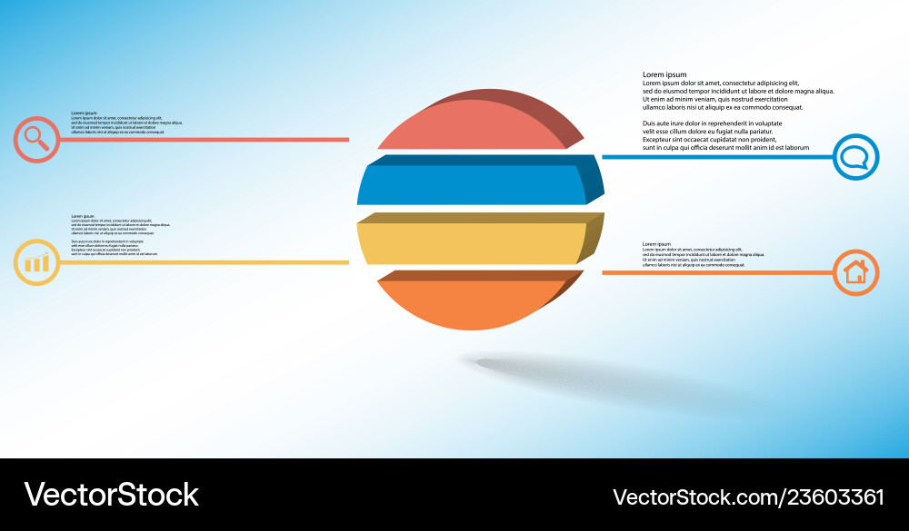 3d infographic template with embossed ring 3d infographic template with embossed ring vector image