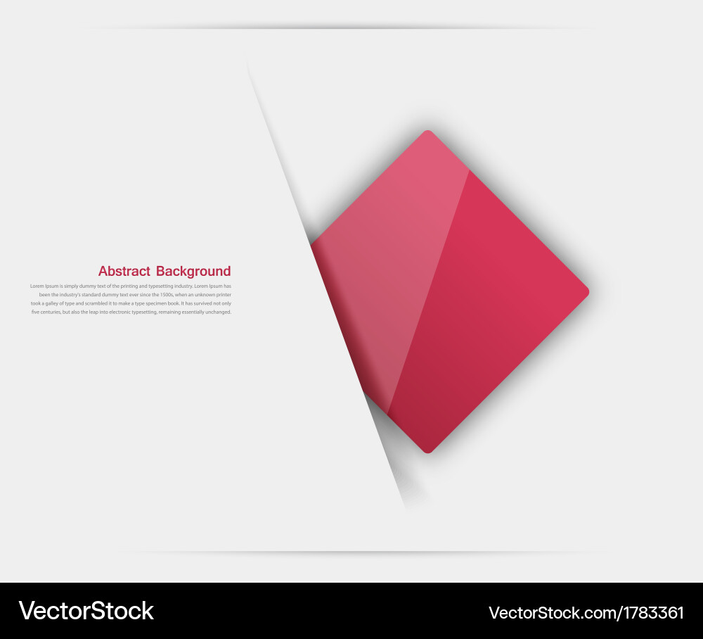 Abstract background square red vector image