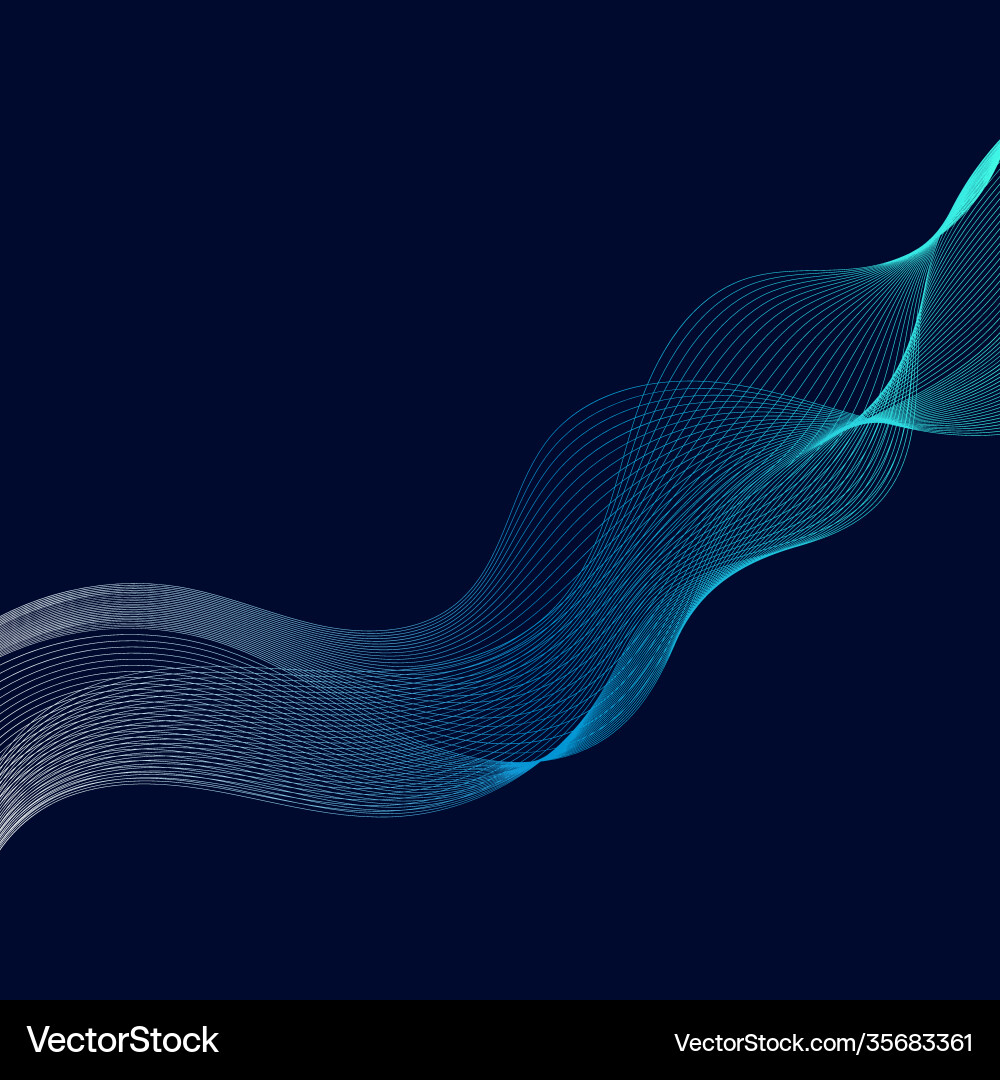 Abstract waves with colorful gradient line Abstract waves with colorful gradient line vector image