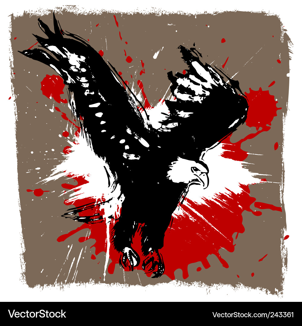 Aggressive Eagle Grunge vector image