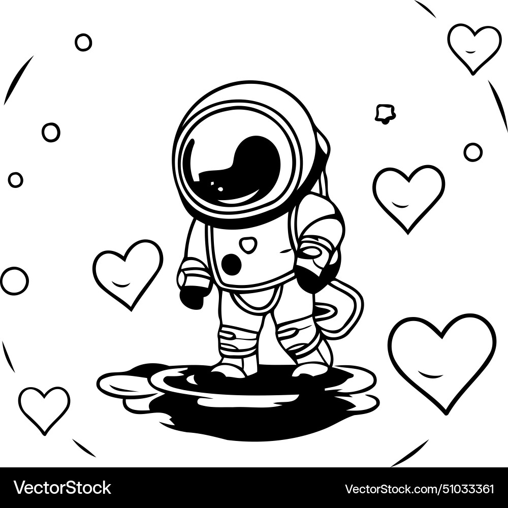 Astronaut in spacesuit on the background Vector Image