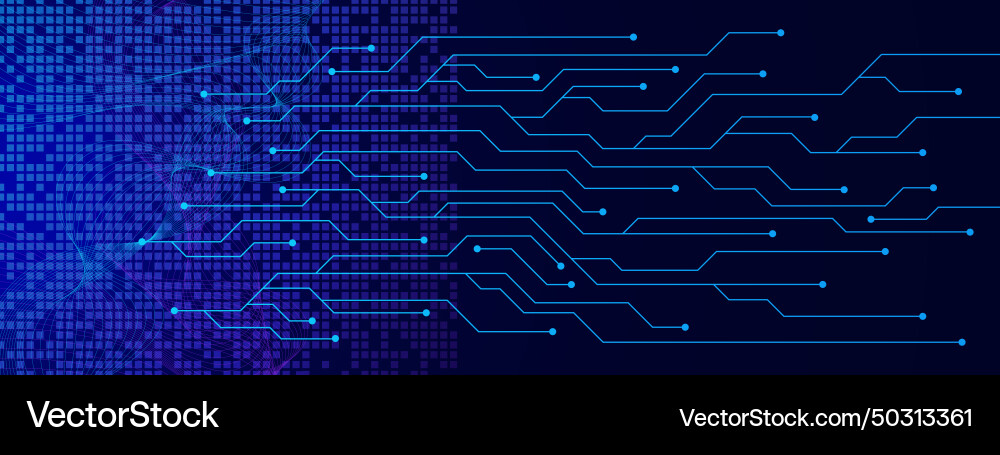 Circuit board texture with wave flow digital data Circuit board texture with wave flow digital data vector image