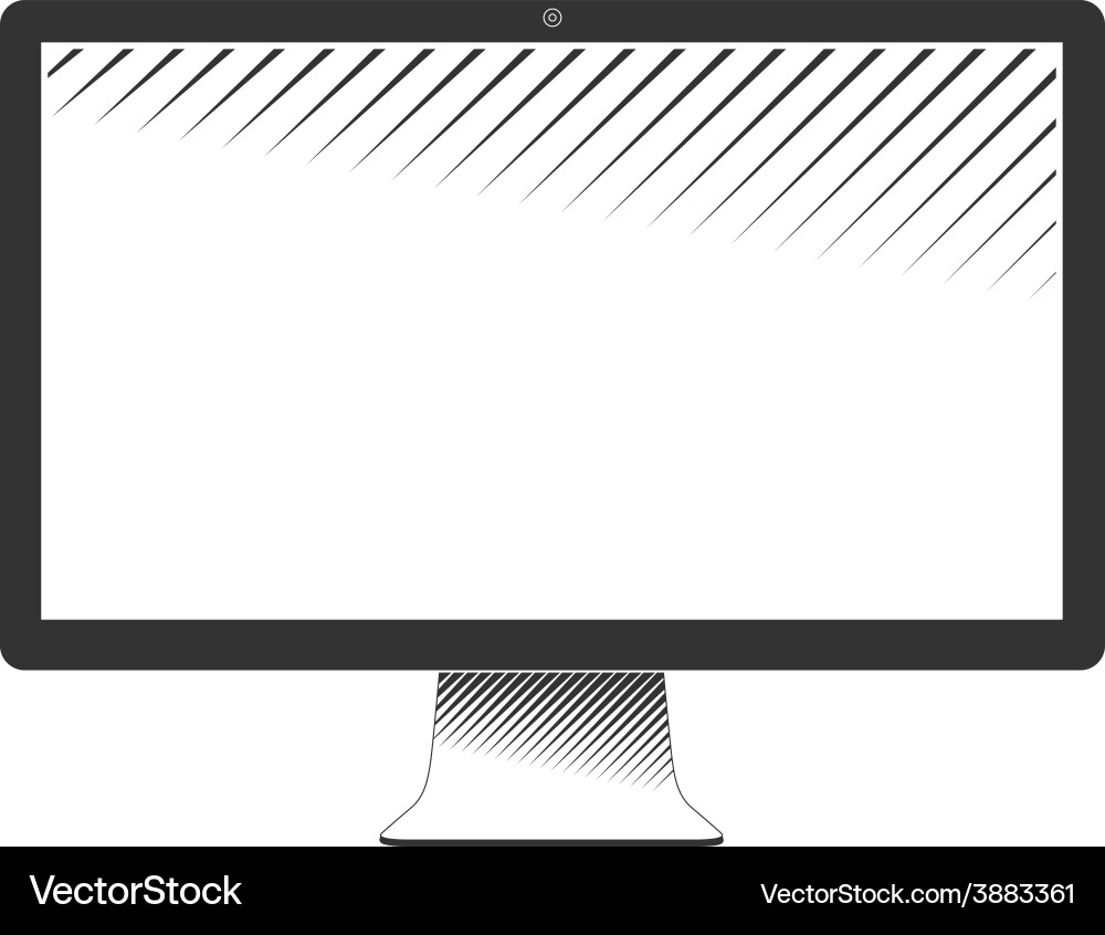 Computer display icon vector image