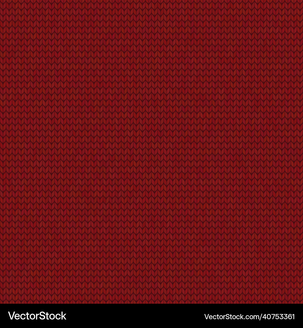 Dark red knitted seamless pattern warm wool knit Vector Image
