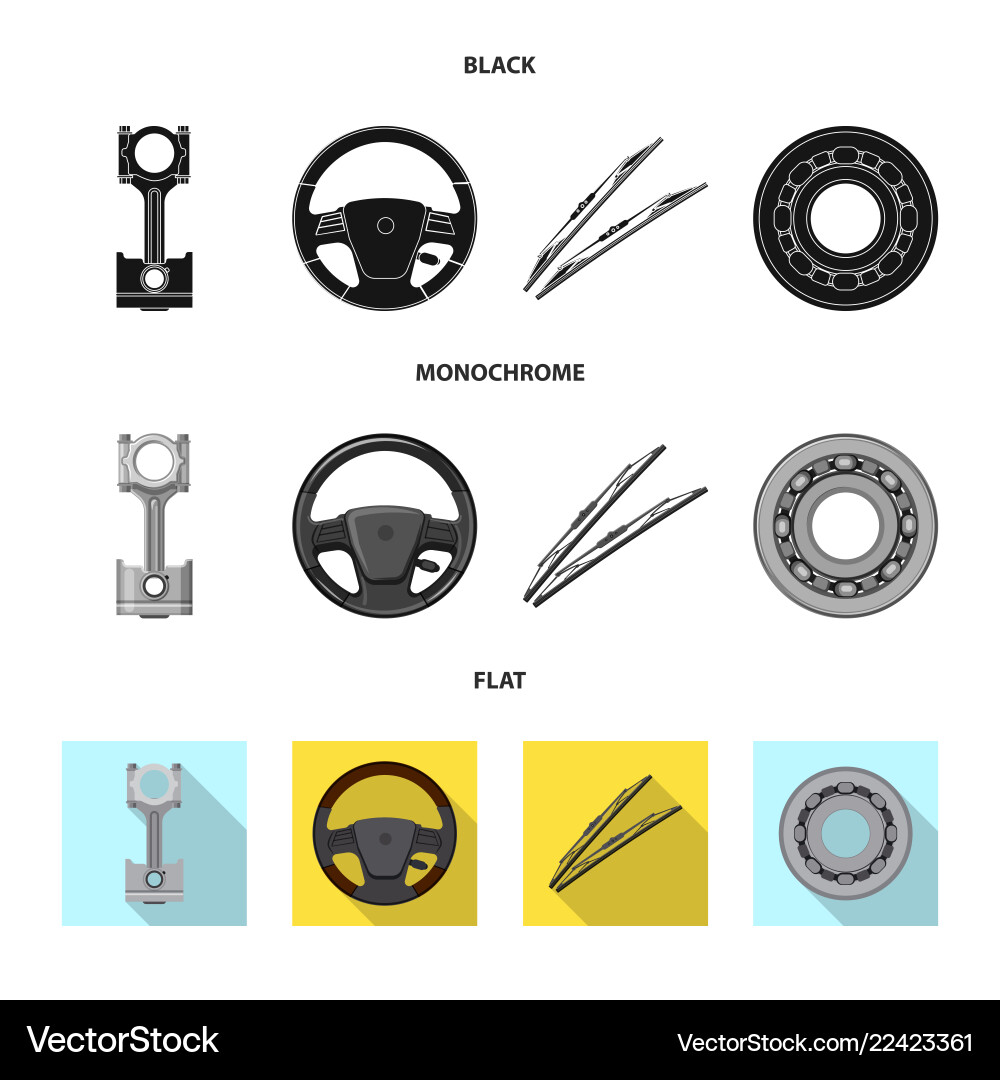 Design of auto and part icon collection Vector Image