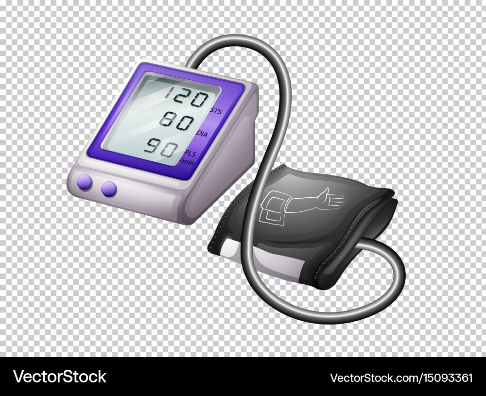 Digital Blood Pressure Monitor Vector Image