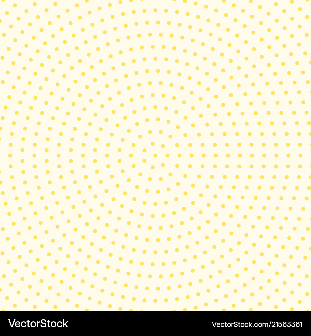 Dots circle pattern background in soft yellow vector image