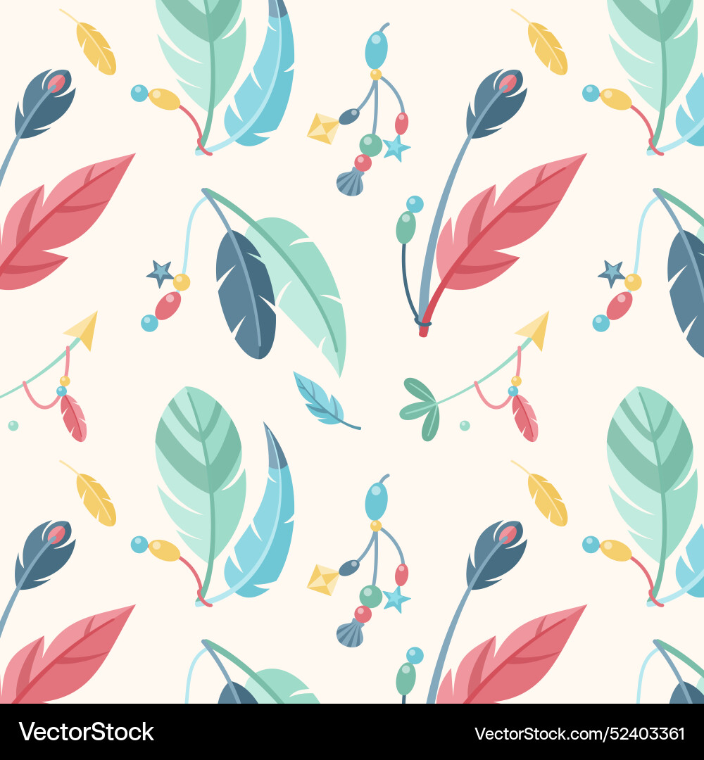 Flat boho pattern design Vector Image