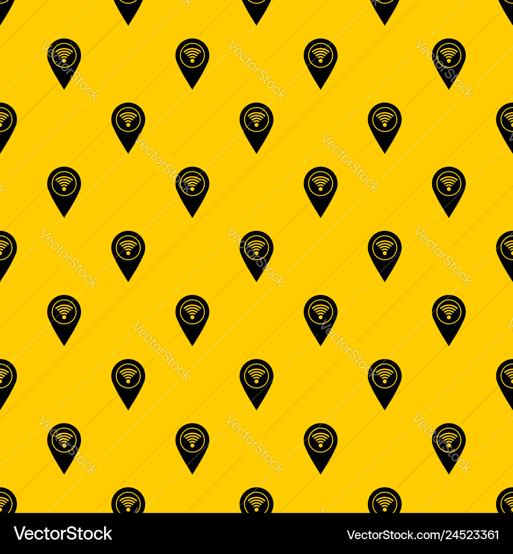 Map pin pointer with wi fi symbol pattern Map pin pointer with wi fi symbol pattern Vector Image