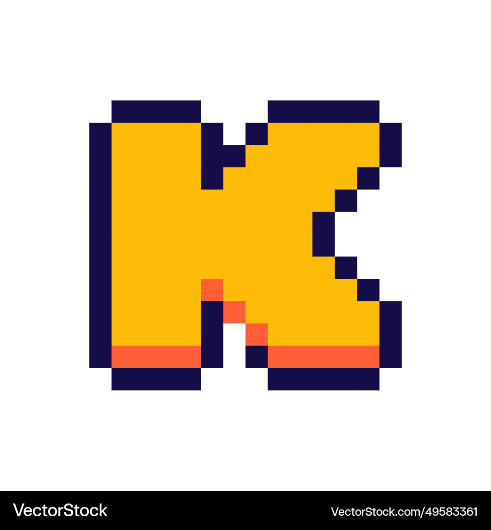 Pixel 3d retro arcade game style font Pixel 3d retro arcade game style font vector image