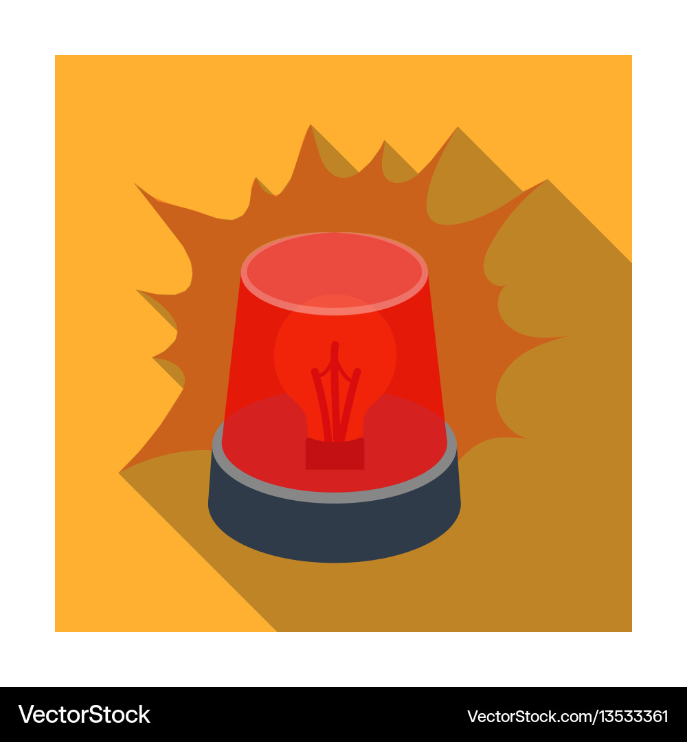 Rotating Beacon Light Icon - Emergency Signal Vector Image