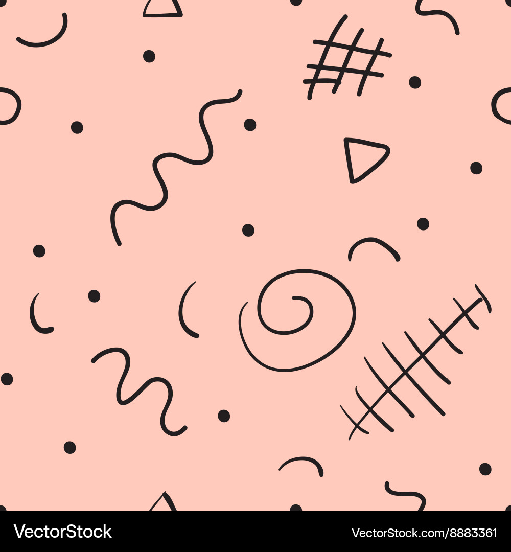 Seamless vintage abstract pattern with triangles vector image