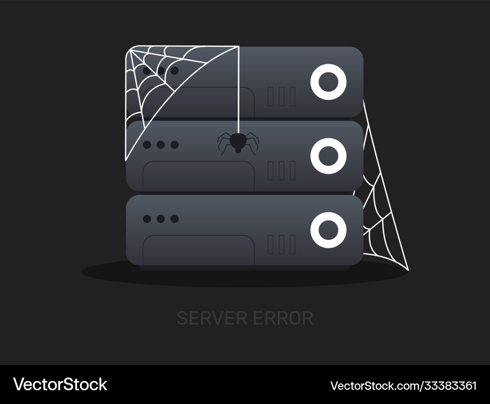 Server error flat design Server error flat design Vector Image