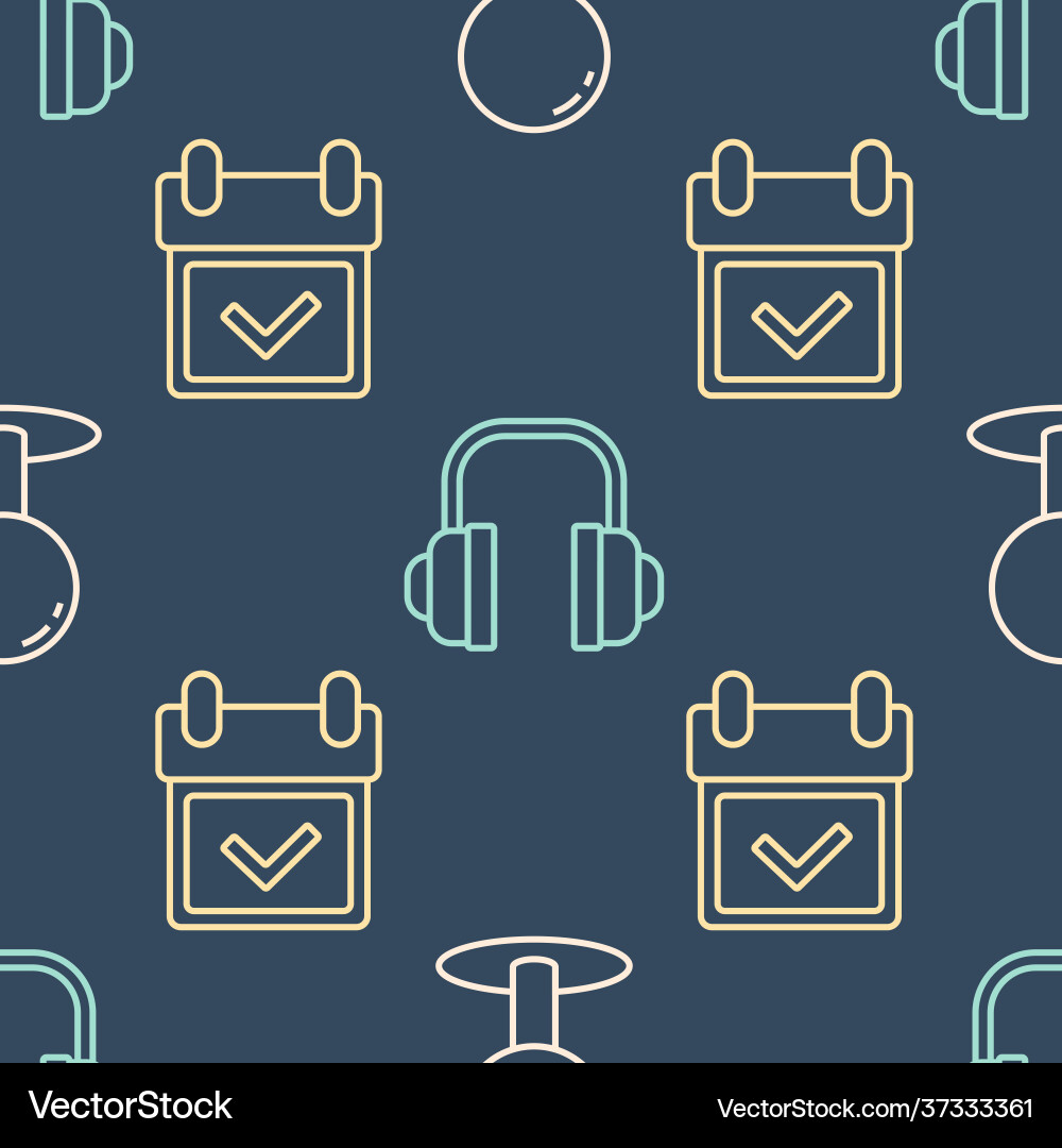 Set line push pin calendar with check mark Set line push pin calendar with check mark vector image