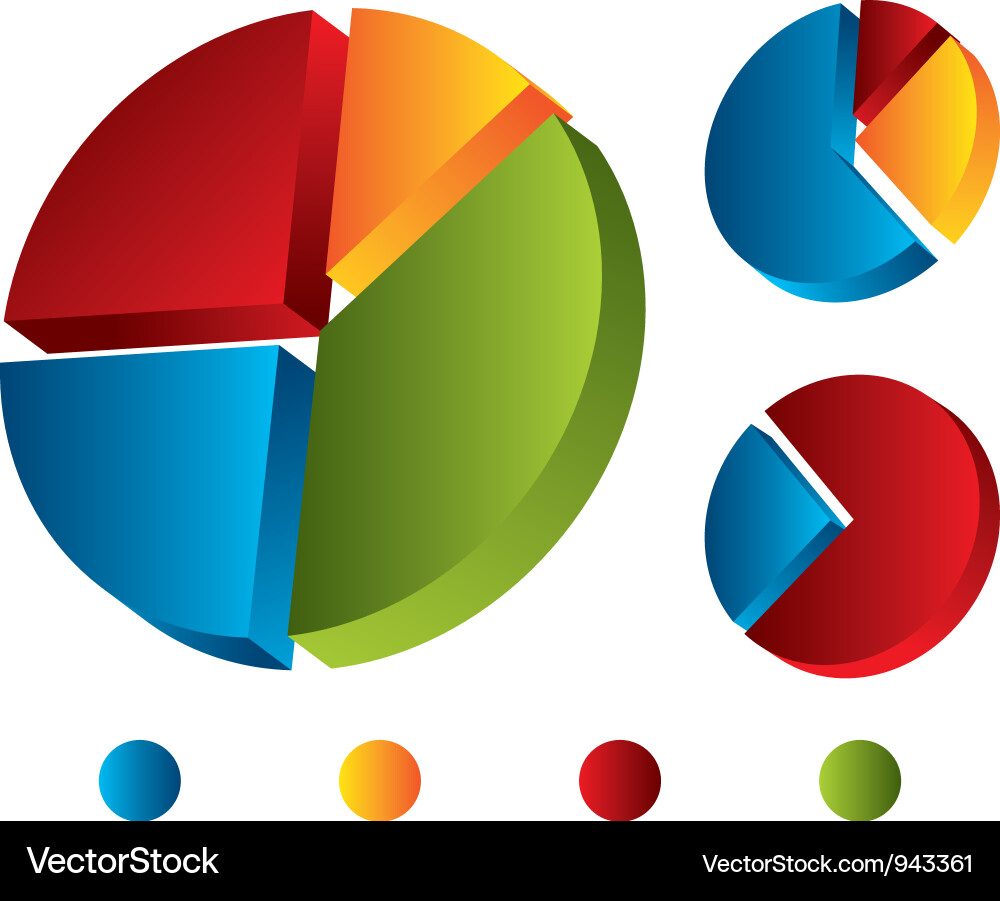 Set of graphic chart Vector Image