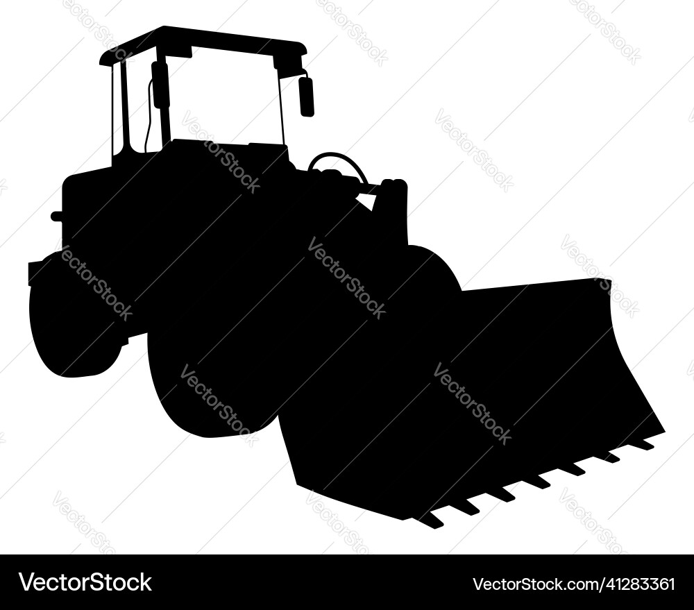 Silhouette von Baumaschinenlader Silhouette von Baumaschinenlader vektorbild