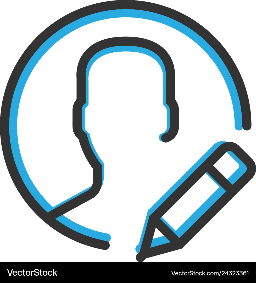 User icon design interaction line Vector Image