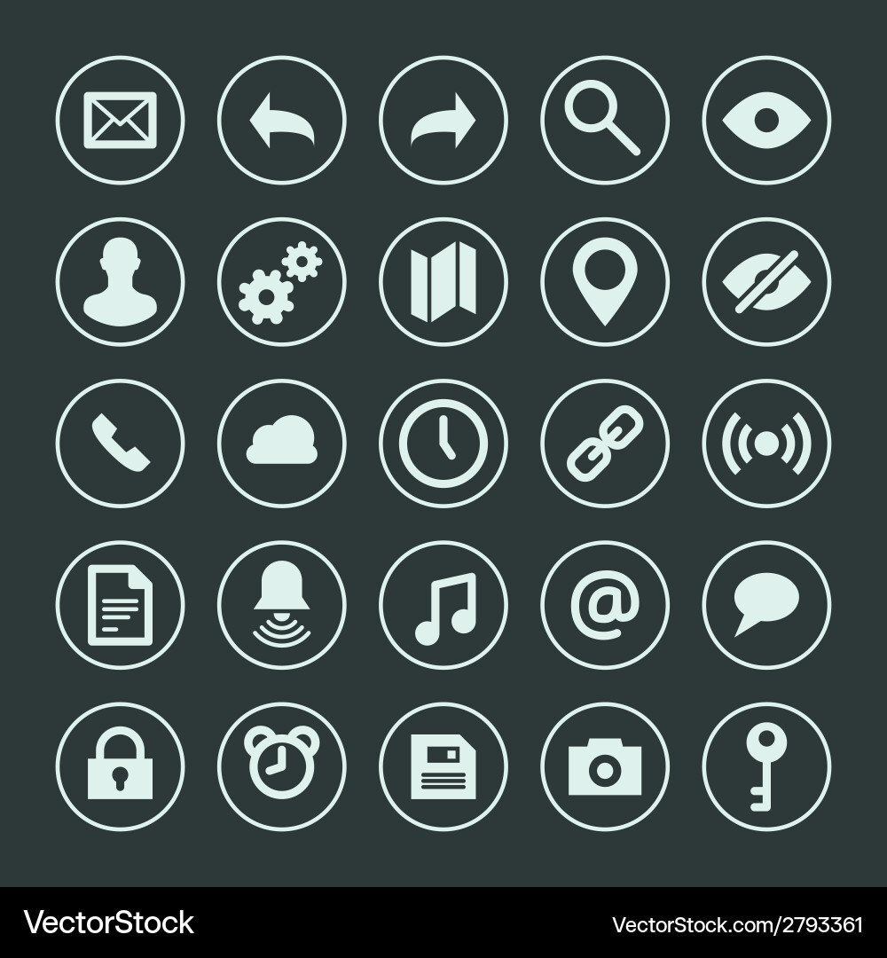 Web site icons set design elements vector image