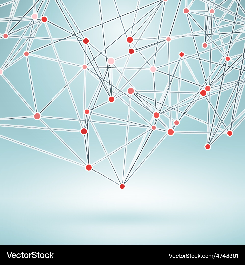 Wireframe polygonal element abstract background vector image