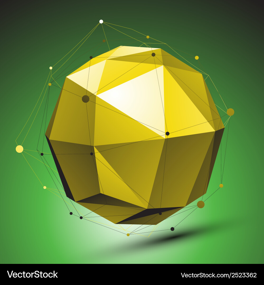 Abstract 3d structure green network backdrop vector image