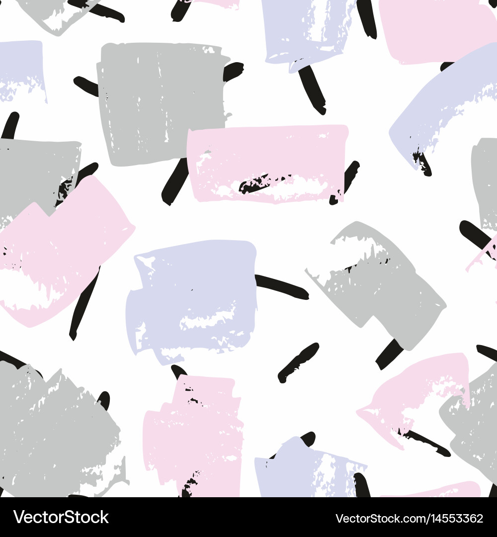 Abstract seamless pattern with brush strokes vector image