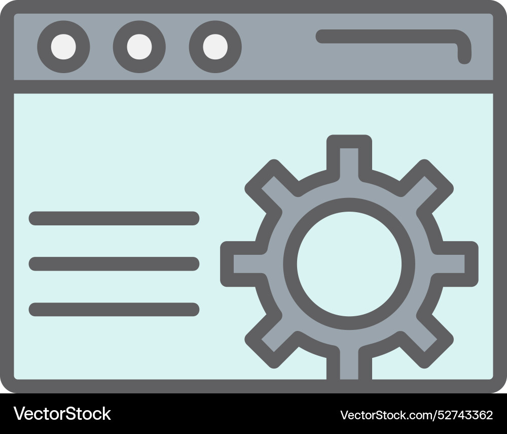 Browser line filled icon design Vector Image