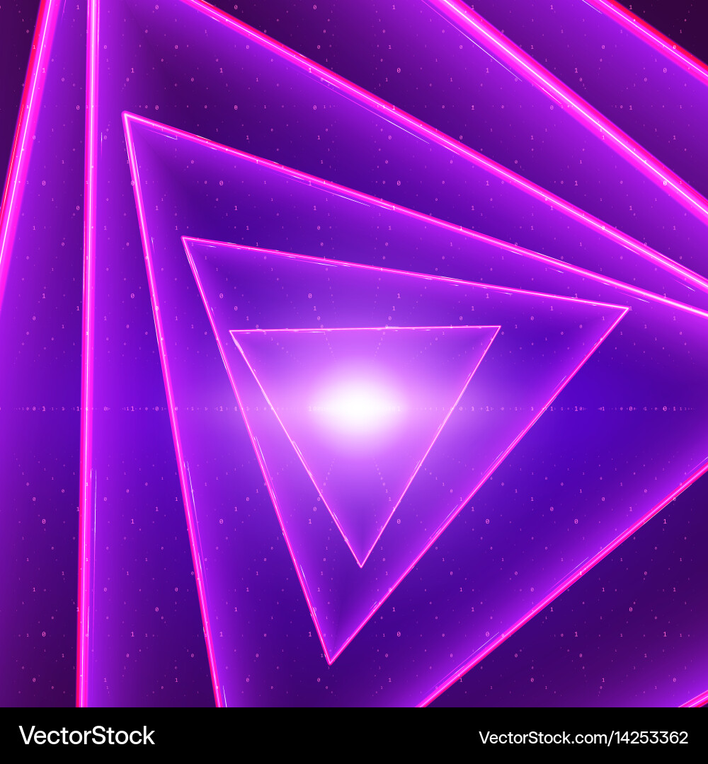 Data flow visualization triangle vector image