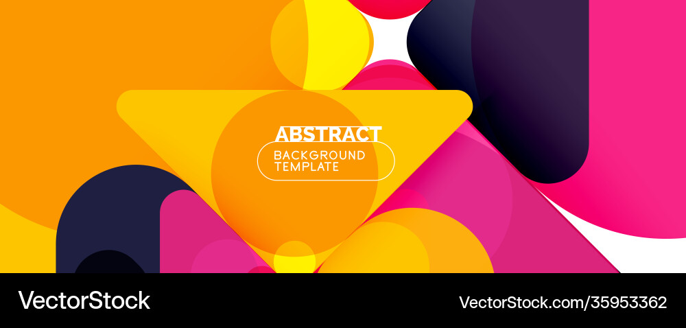 Flat geometric round shapes and dynamic lines Flat geometric round shapes and dynamic lines vector image
