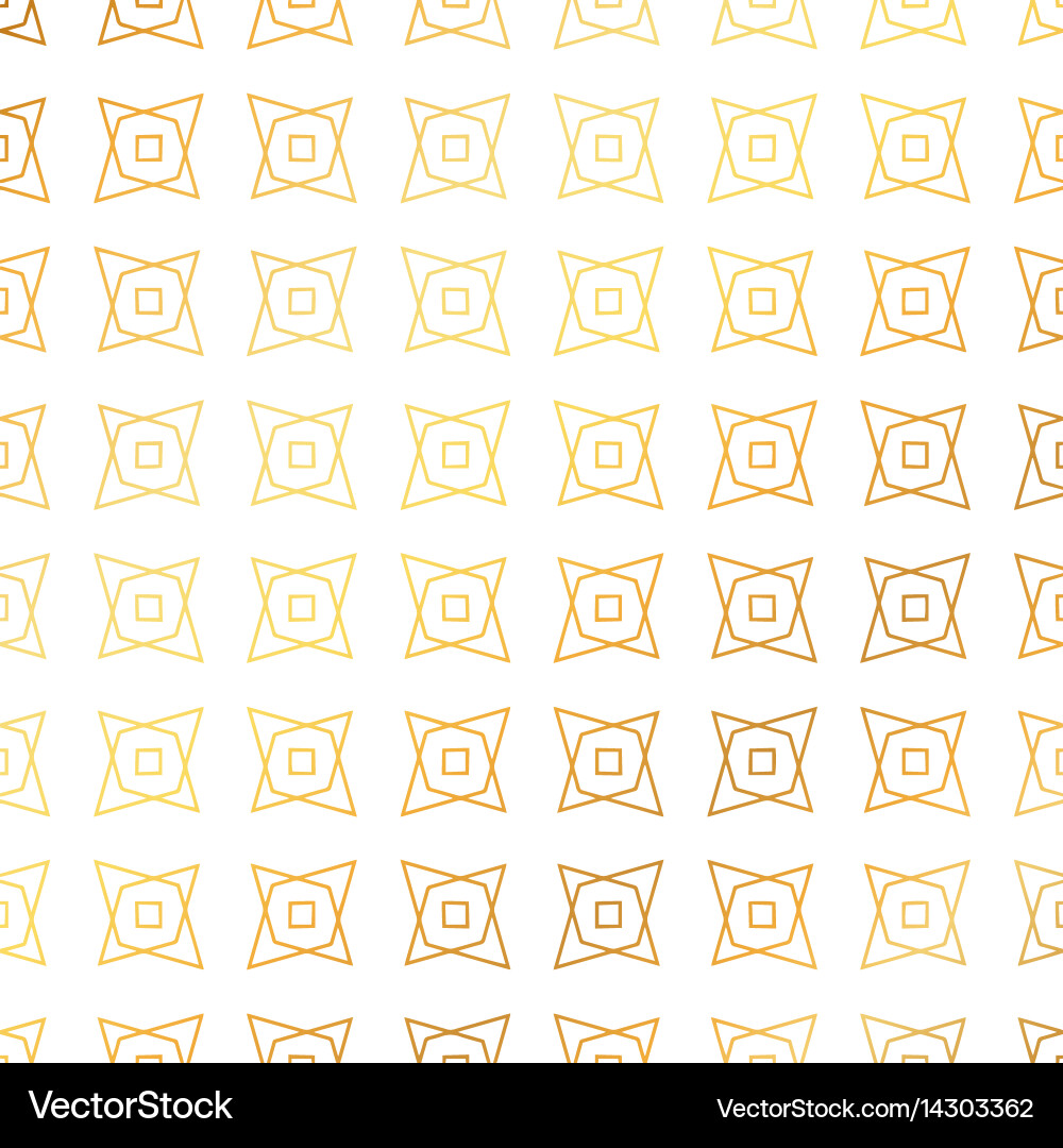 Golden pattern background with geometric shapes vector image