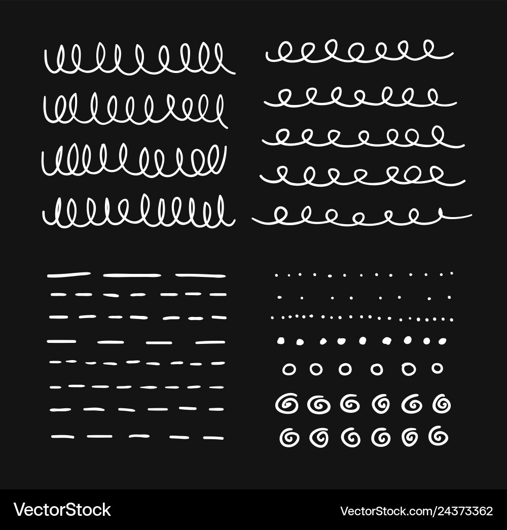 Hand drawn set of objects for design use white Hand drawn set of objects for design use white vector image