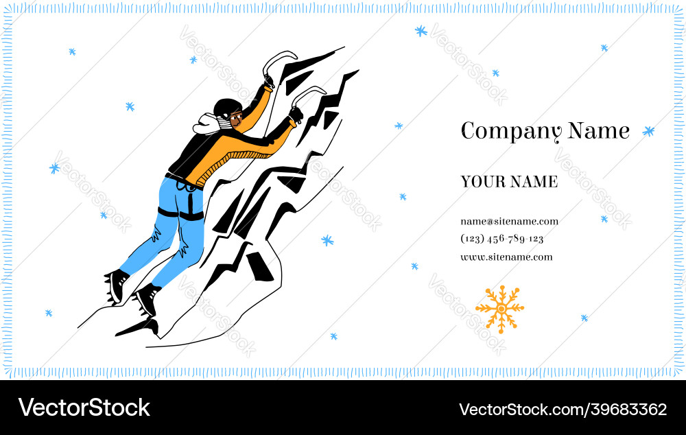 Image of a business card layout with text Image of a business card layout with text vector image