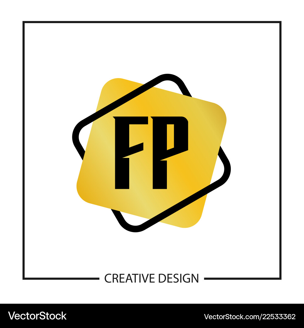Initial letter fp logo template design – Royalty-Free Vector | VectorStock