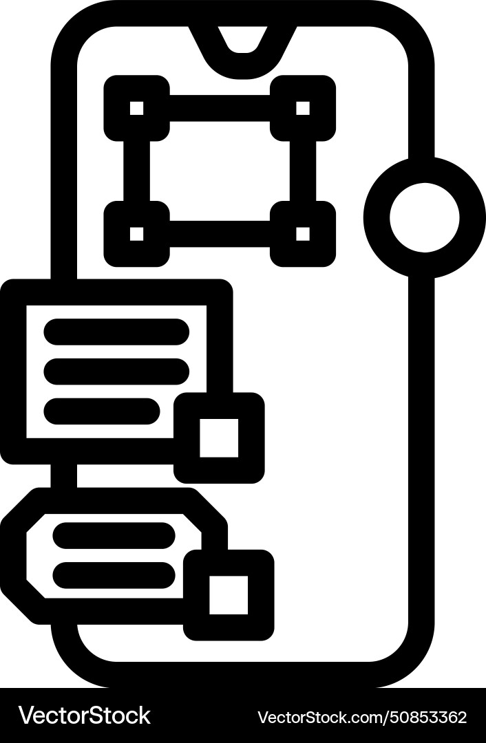 Interaction design ux ui line icon Interaction design ux ui line icon Vector Image