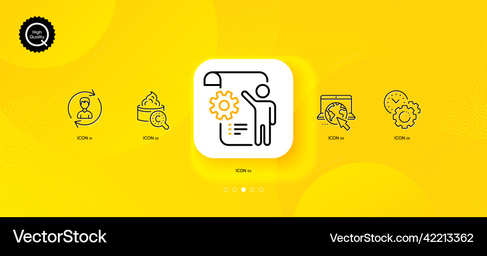 Internet settings blueprint and time management Vector Image