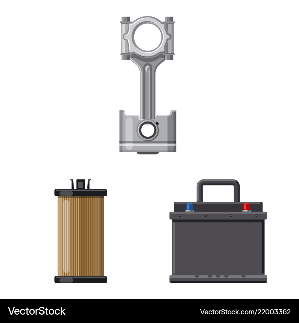 Isolated object of auto and part icon collection Isolated object of auto and part icon collection Vector Image