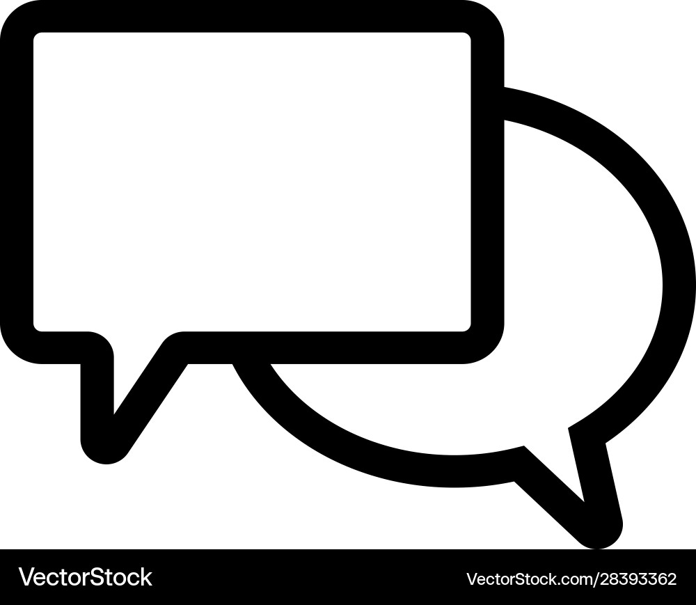 Message and alert icon isolated contour Message and alert icon isolated contour vector image