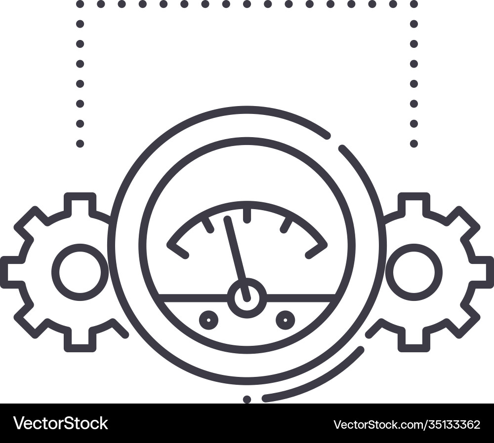 Meter control icon linear isolated Meter control icon linear isolated Vector Image