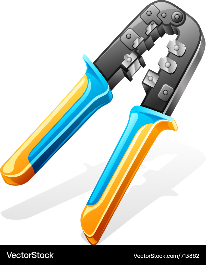Network Wire Crimper Tool Royalty Free Vector Image