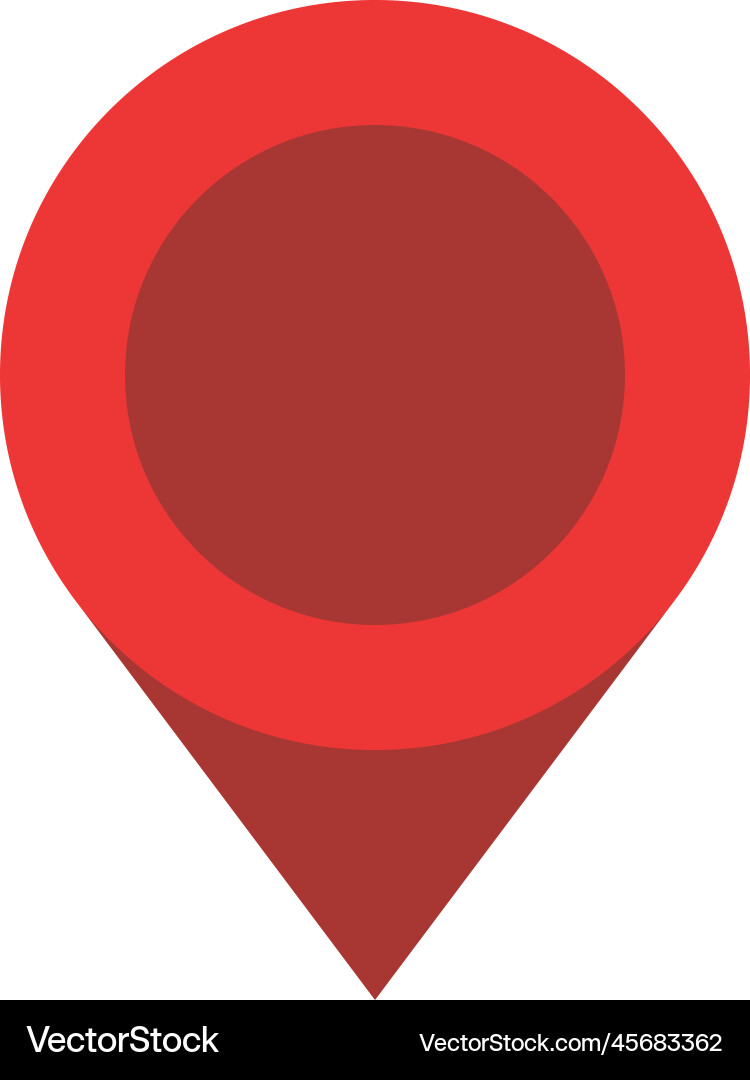 Red map pin location pointer geo sign Red map pin location pointer geo sign Vector Image