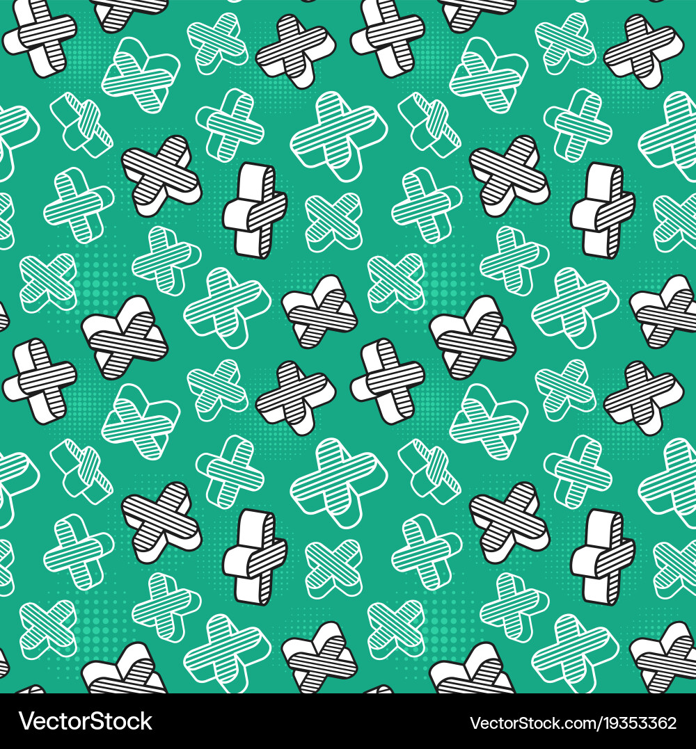 Seamless pattern colorful with 3d vector image