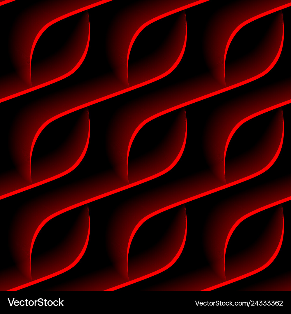 Seamless wavy pattern with glow effect abstract vector image