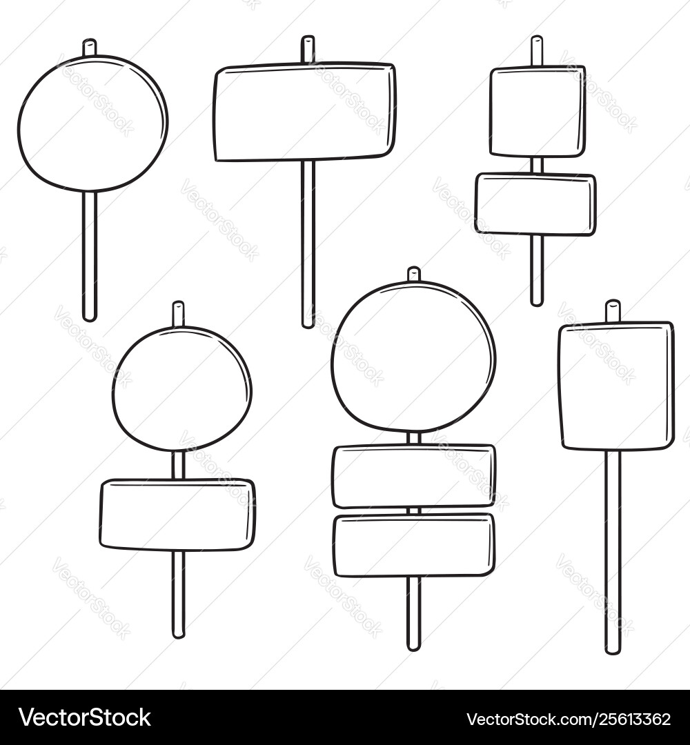 Set direction posts Set direction posts vector image