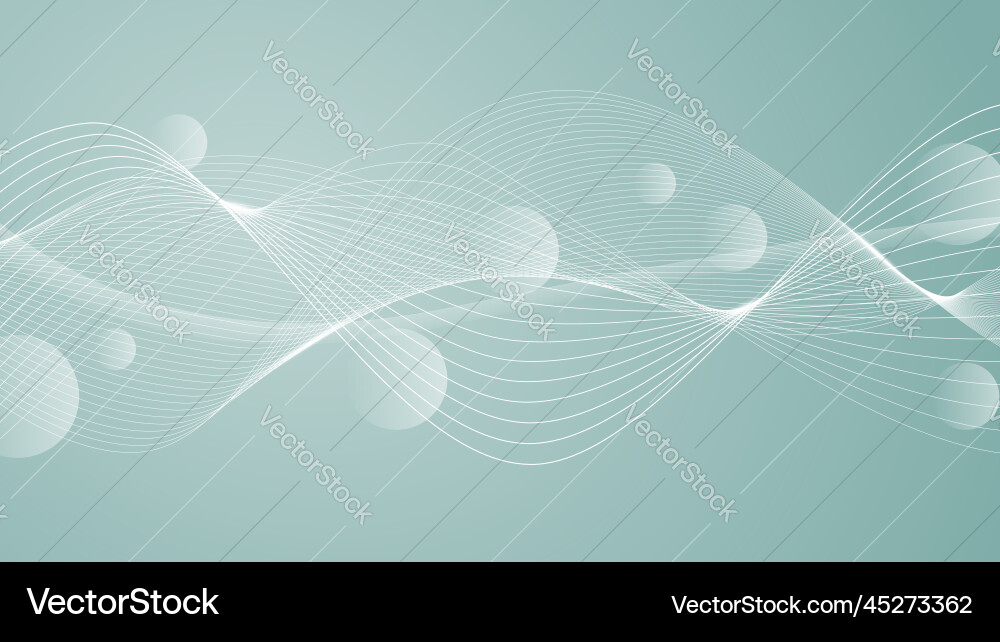 Wavy lines background combined with circle shapes Vector Image