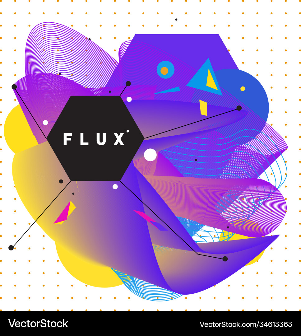 3d colorful wave background dynamic flux effect 3d colorful wave background dynamic flux effect Vector Image