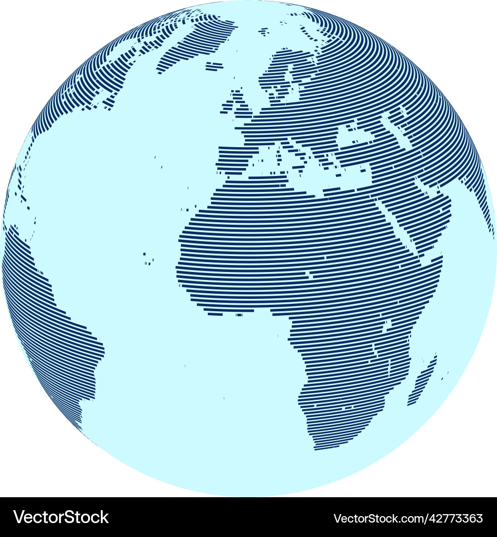 Abstract world map with lines on globe Abstract world map with lines on globe vector image
